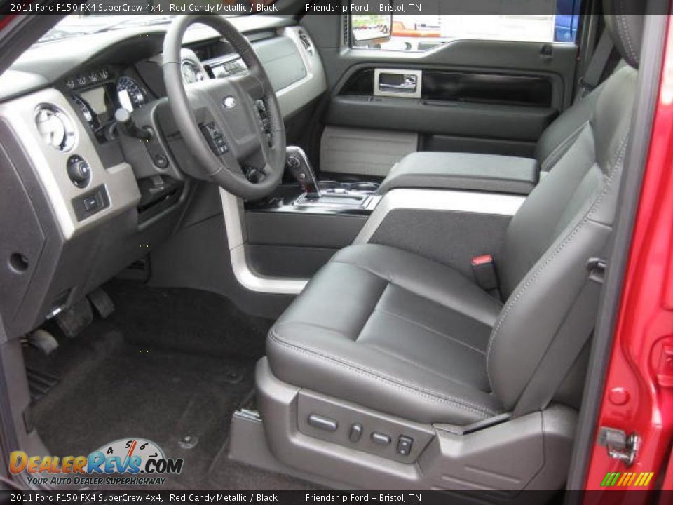 Black Interior - 2011 Ford F150 FX4 SuperCrew 4x4 Photo #12