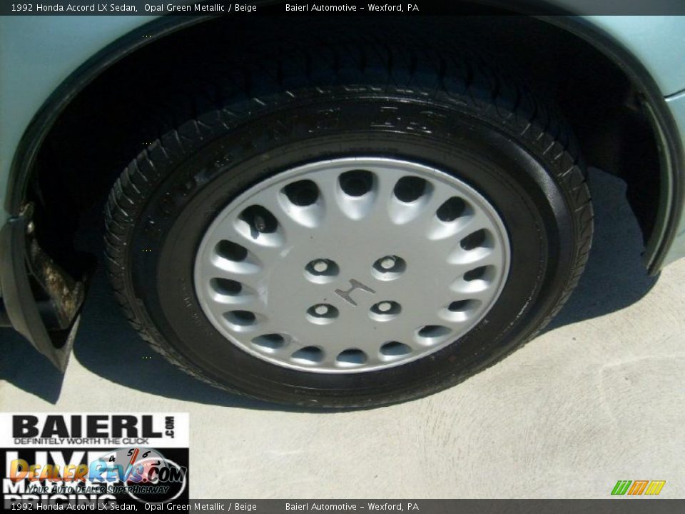 1992 Honda Accord LX Sedan Opal Green Metallic / Beige Photo #8