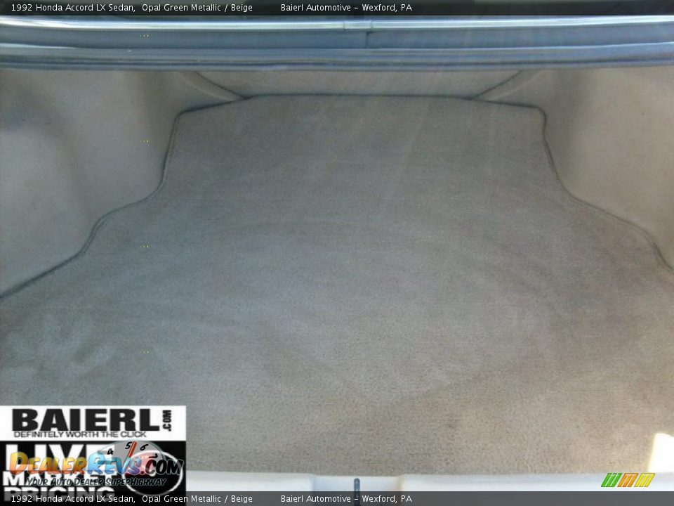 1992 Honda Accord LX Sedan Opal Green Metallic / Beige Photo #14