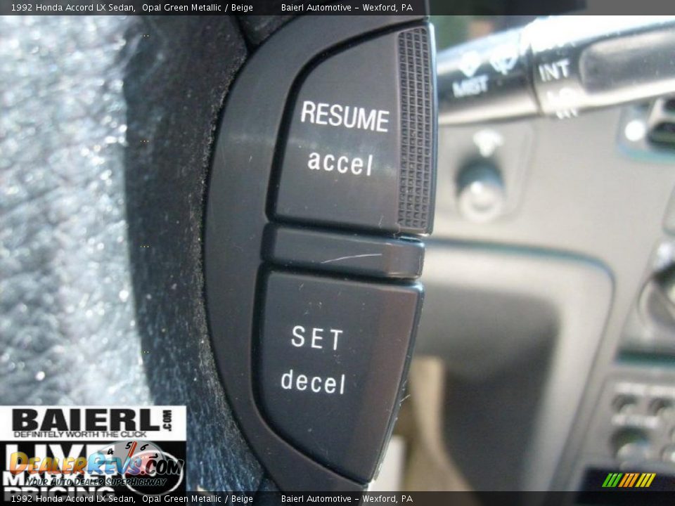 1992 Honda Accord LX Sedan Opal Green Metallic / Beige Photo #18