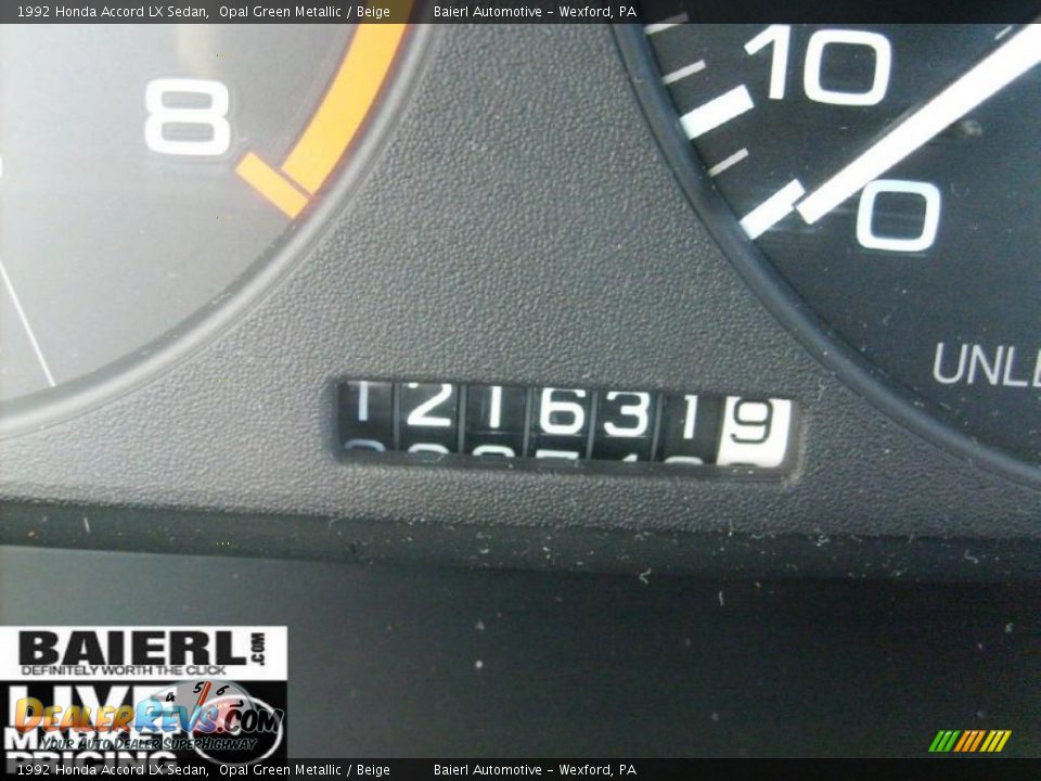 1992 Honda Accord LX Sedan Opal Green Metallic / Beige Photo #20