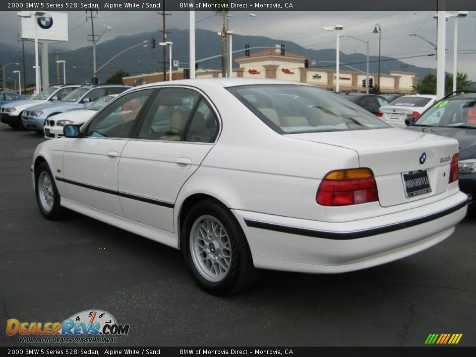 2000 BMW 5 Series 528i Sedan Alpine White / Sand Photo #9