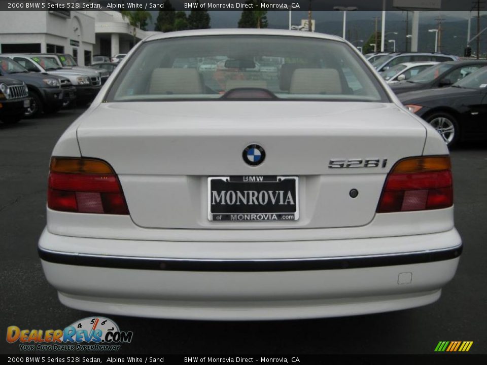 2000 BMW 5 Series 528i Sedan Alpine White / Sand Photo #10