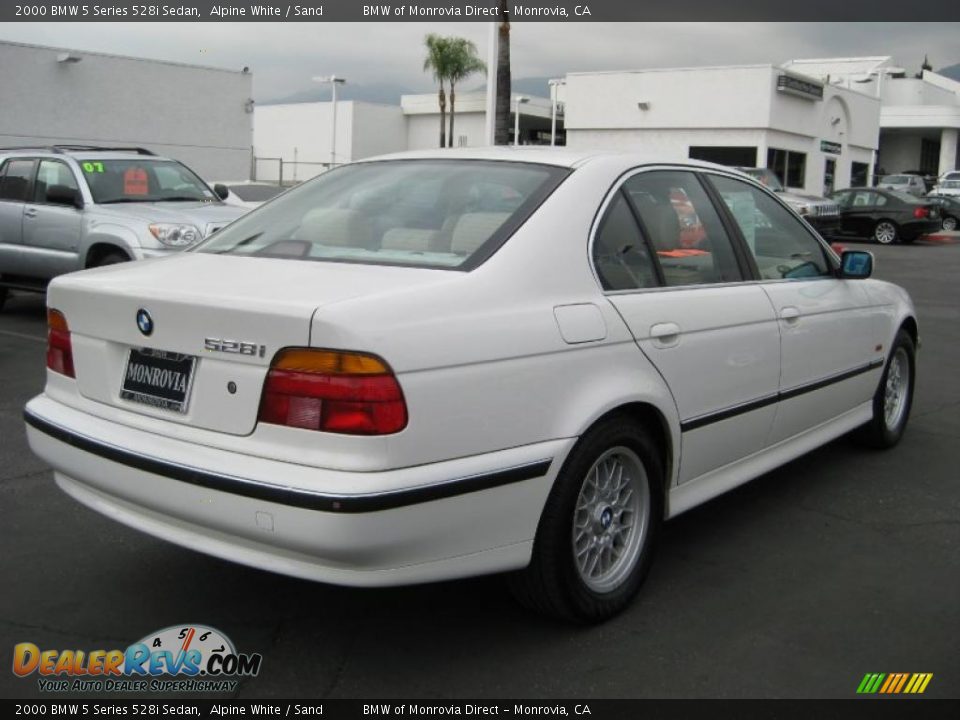 2000 BMW 5 Series 528i Sedan Alpine White / Sand Photo #12