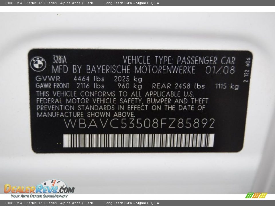 2008 BMW 3 Series 328i Sedan Alpine White / Black Photo #15