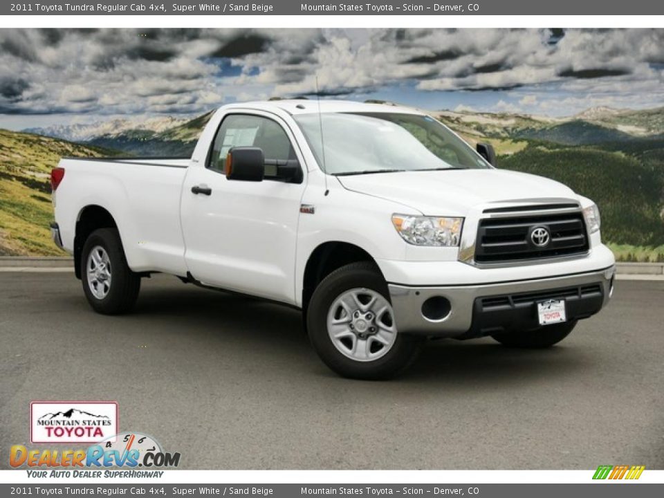 2011 Toyota Tundra Regular Cab 4x4 Super White / Sand Beige Photo #1