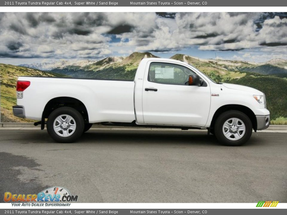 2011 Toyota Tundra Regular Cab 4x4 Super White / Sand Beige Photo #2