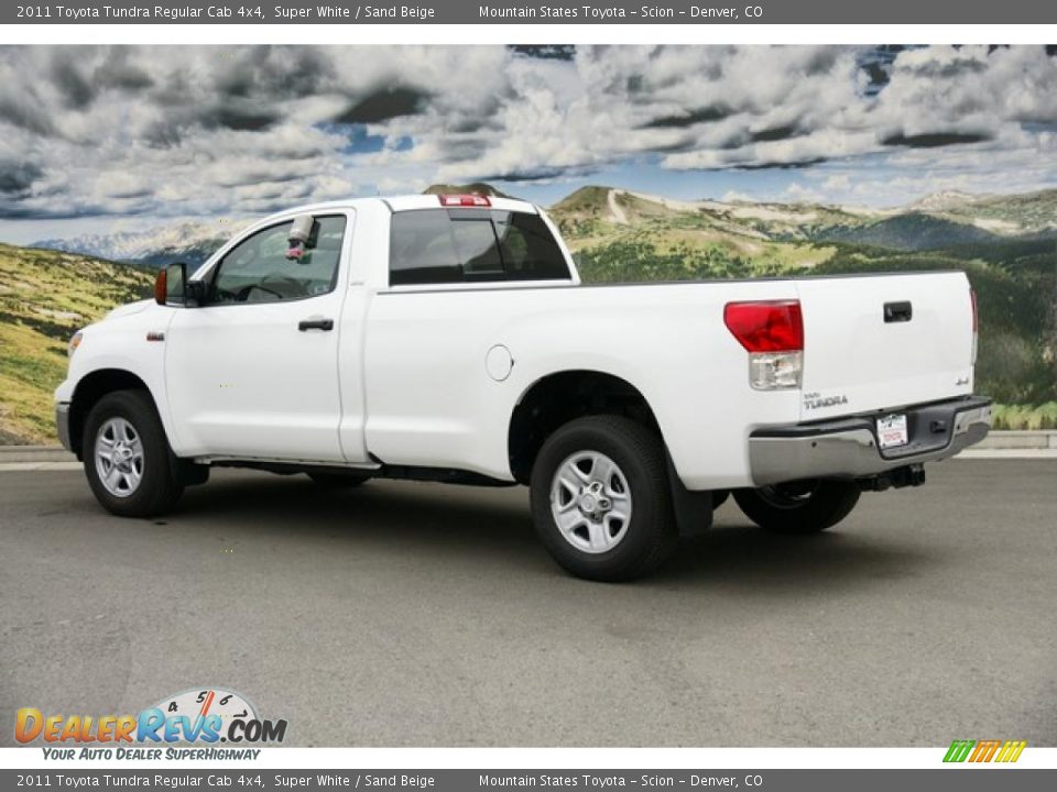 2011 Toyota Tundra Regular Cab 4x4 Super White / Sand Beige Photo #3