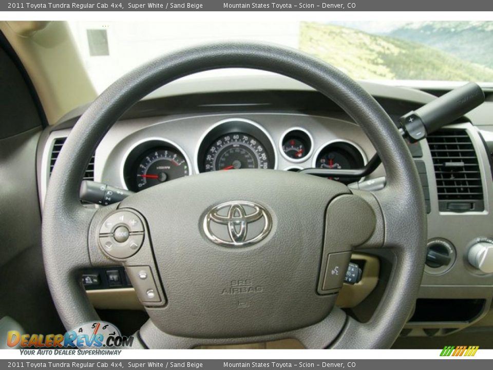 2011 Toyota Tundra Regular Cab 4x4 Super White / Sand Beige Photo #9