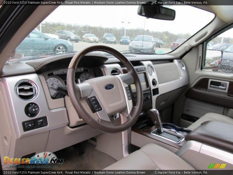 Medium Stone Leather Sienna Brown Interior 2010 Ford F150