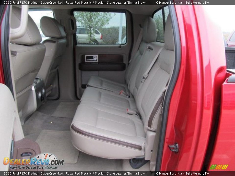 Medium Stone Leather/Sienna Brown Interior - 2010 Ford F150 Platinum SuperCrew 4x4 Photo #18