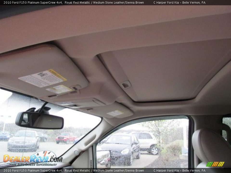 2010 Ford F150 Platinum SuperCrew 4x4 Royal Red Metallic / Medium Stone Leather/Sienna Brown Photo #19