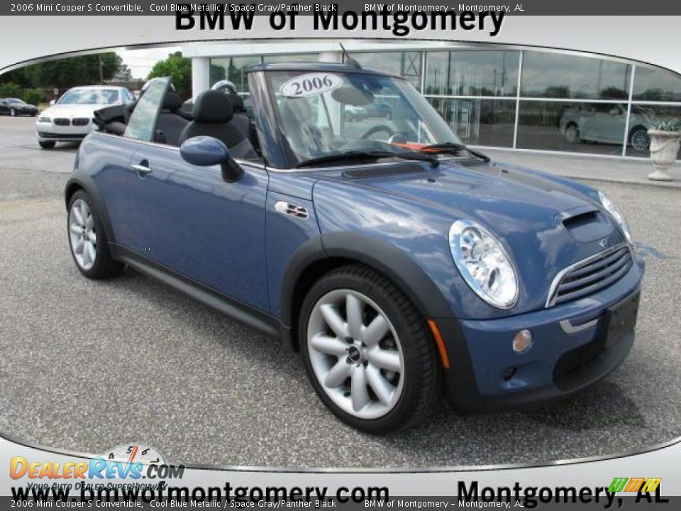 2006 Mini Cooper S Convertible Cool Blue Metallic / Space Gray/Panther Black Photo #1