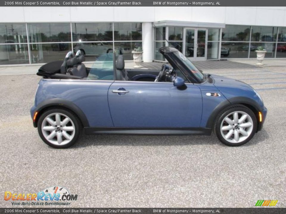 2006 Mini Cooper S Convertible Cool Blue Metallic / Space Gray/Panther Black Photo #2