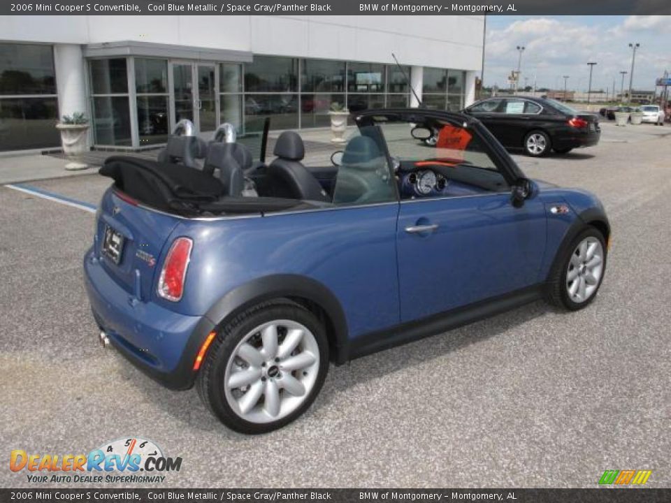 2006 Mini Cooper S Convertible Cool Blue Metallic / Space Gray/Panther Black Photo #3