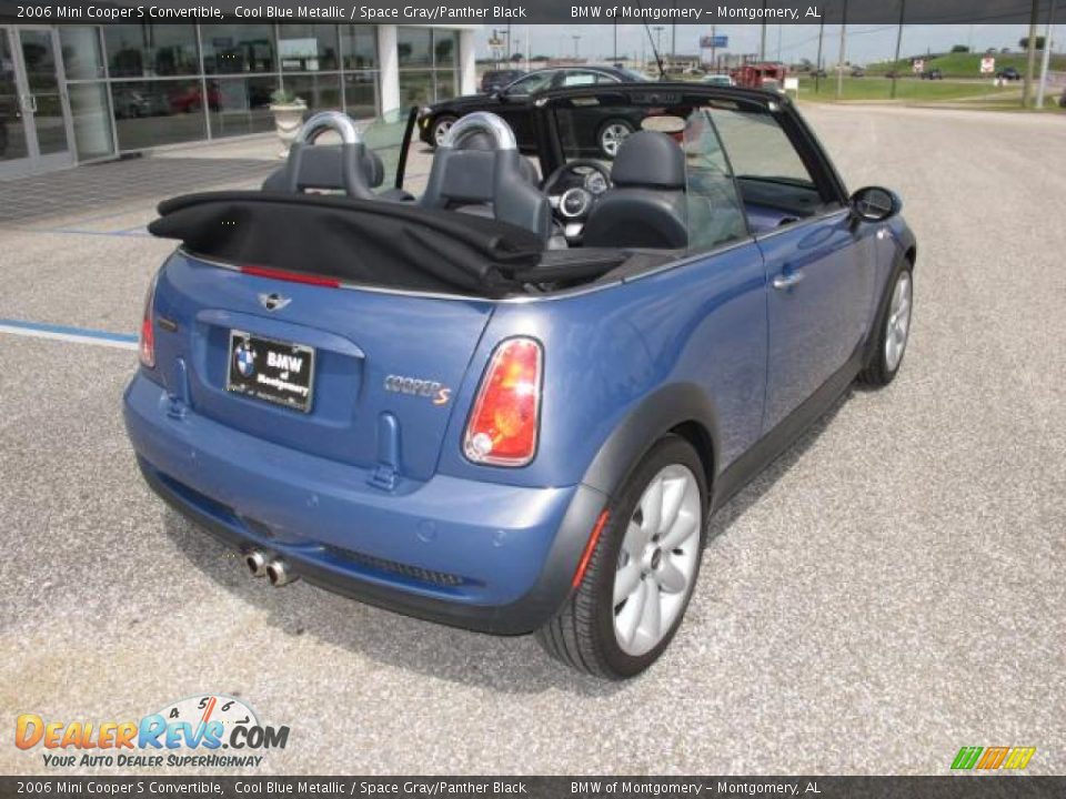 2006 Mini Cooper S Convertible Cool Blue Metallic / Space Gray/Panther Black Photo #4