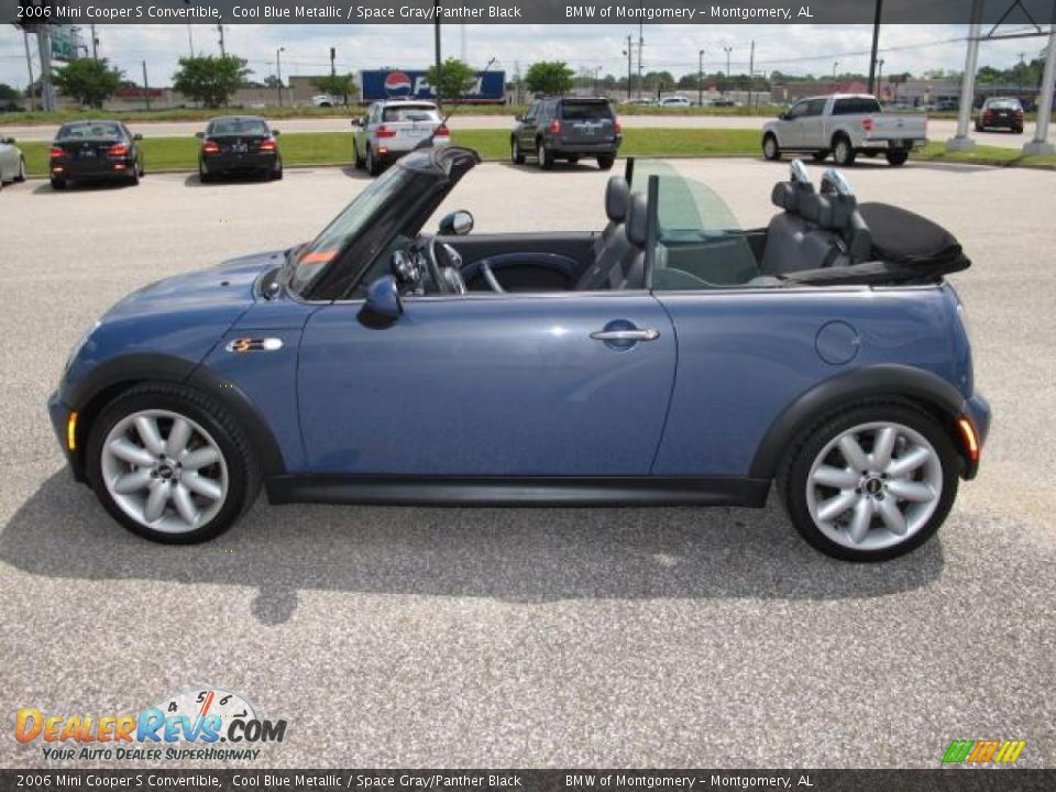2006 Mini Cooper S Convertible Cool Blue Metallic / Space Gray/Panther Black Photo #7