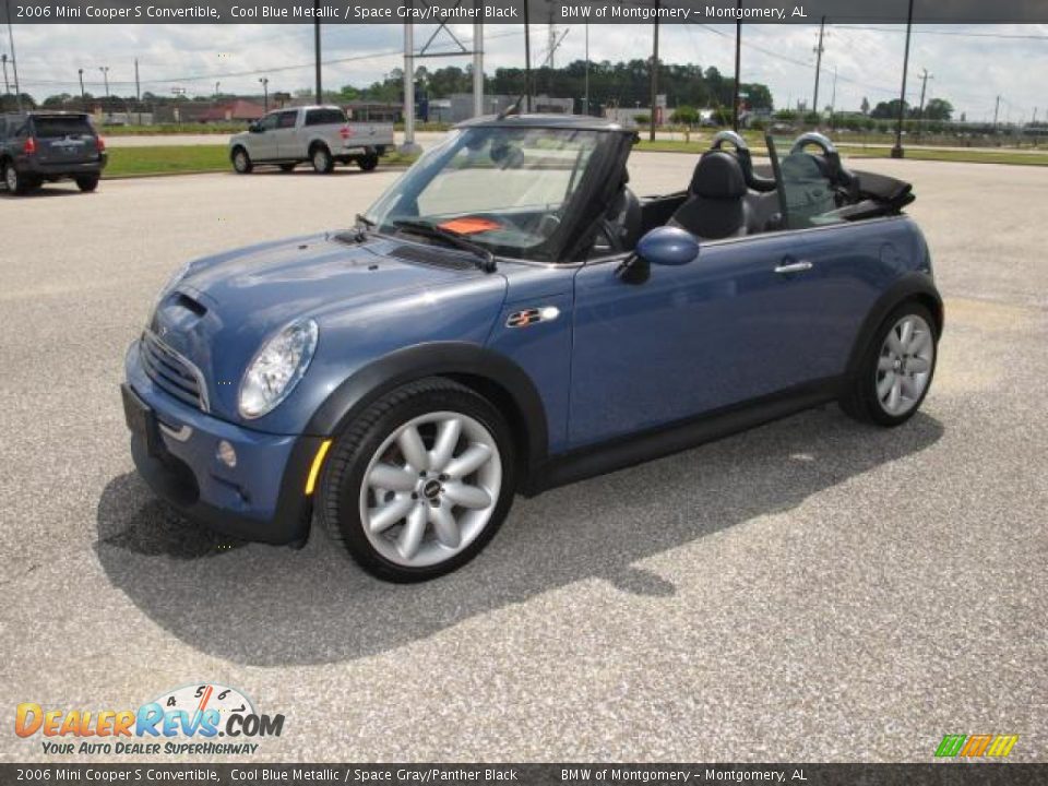 2006 Mini Cooper S Convertible Cool Blue Metallic / Space Gray/Panther Black Photo #8