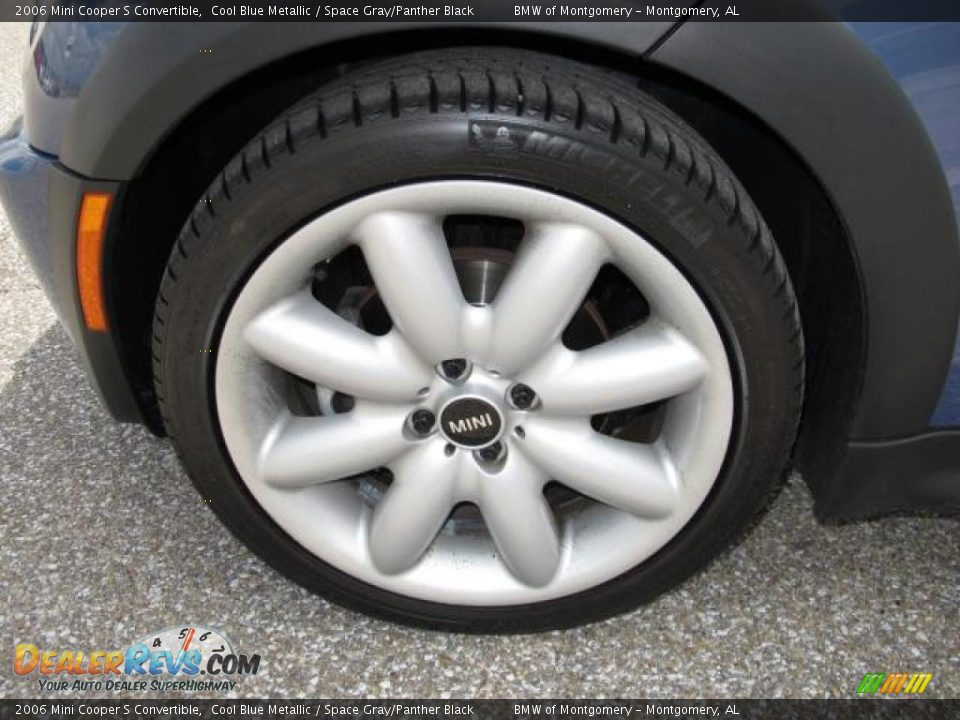2006 Mini Cooper S Convertible Cool Blue Metallic / Space Gray/Panther Black Photo #11