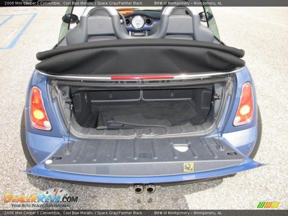 2006 Mini Cooper S Convertible Cool Blue Metallic / Space Gray/Panther Black Photo #14