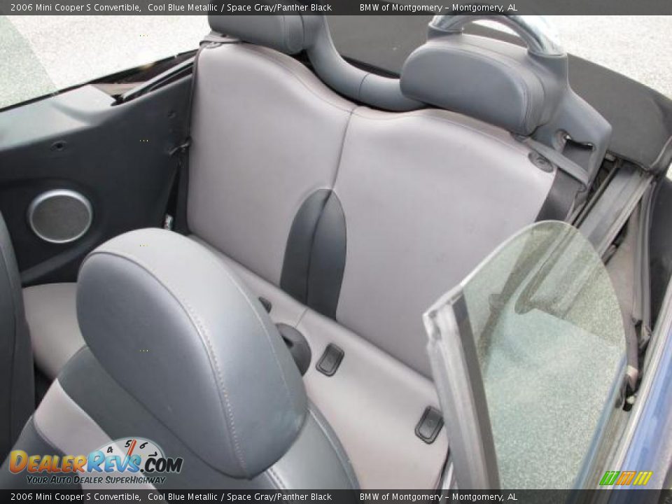 2006 Mini Cooper S Convertible Cool Blue Metallic / Space Gray/Panther Black Photo #19