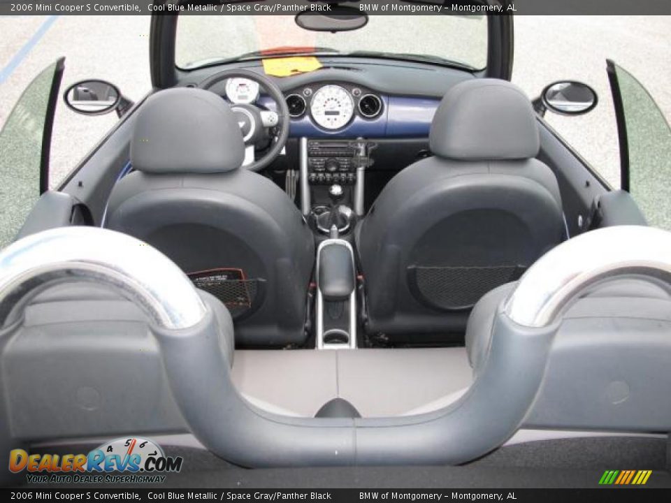 2006 Mini Cooper S Convertible Cool Blue Metallic / Space Gray/Panther Black Photo #20