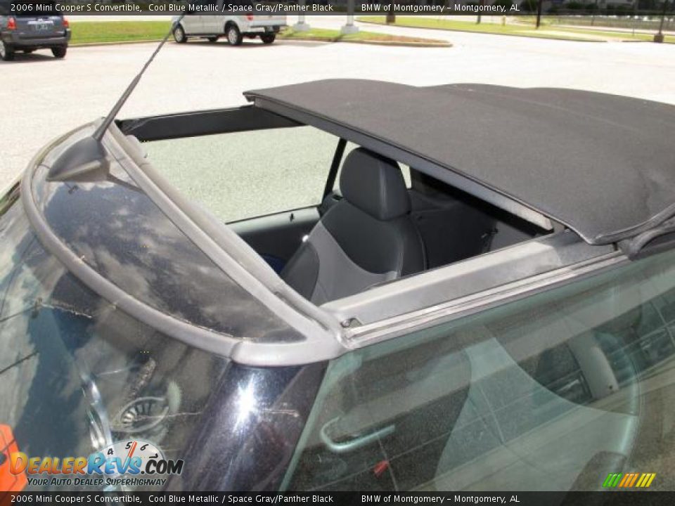 2006 Mini Cooper S Convertible Cool Blue Metallic / Space Gray/Panther Black Photo #22