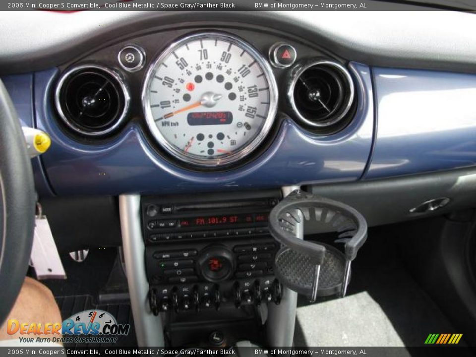2006 Mini Cooper S Convertible Cool Blue Metallic / Space Gray/Panther Black Photo #23