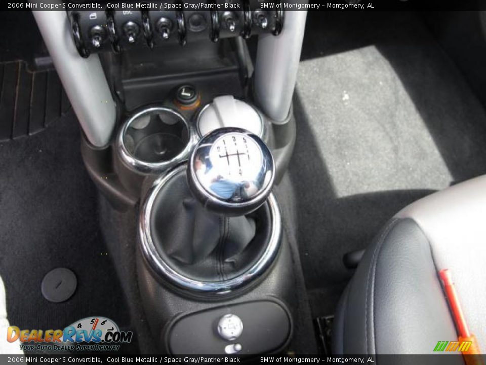2006 Mini Cooper S Convertible Cool Blue Metallic / Space Gray/Panther Black Photo #26