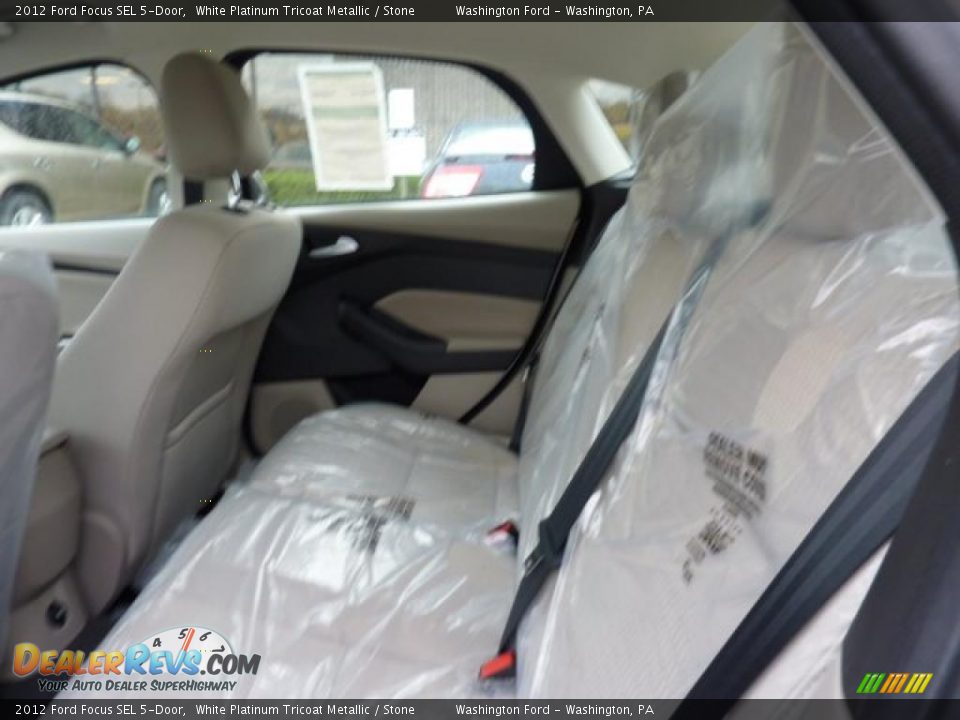 2012 Ford Focus SEL 5-Door White Platinum Tricoat Metallic / Stone Photo #13