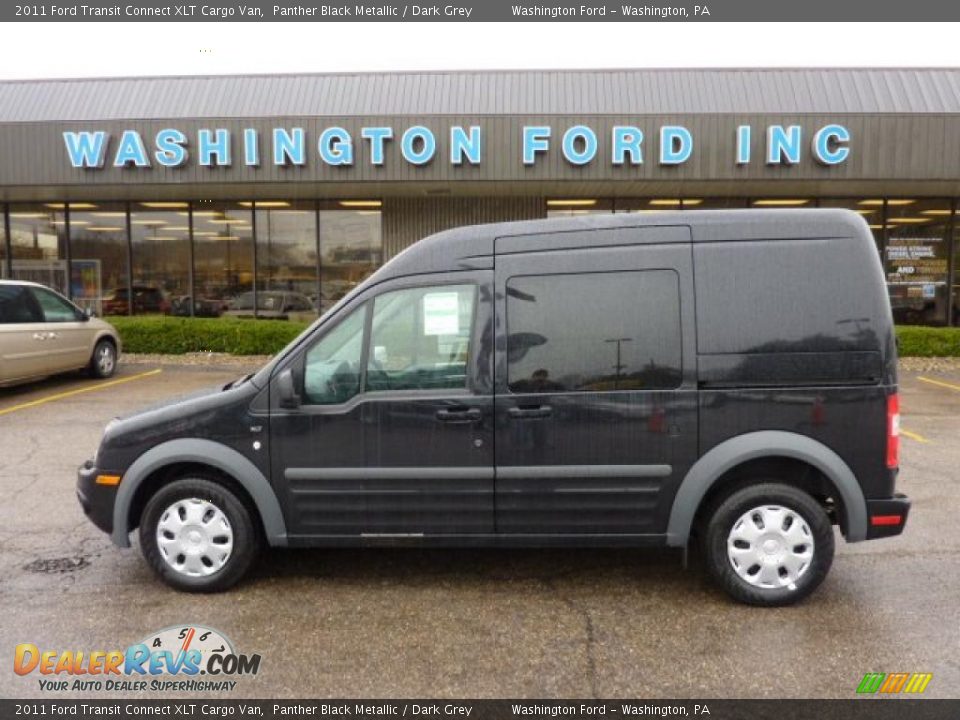 2011 Ford Transit Connect XLT Cargo Van Panther Black Metallic / Dark Grey Photo #1