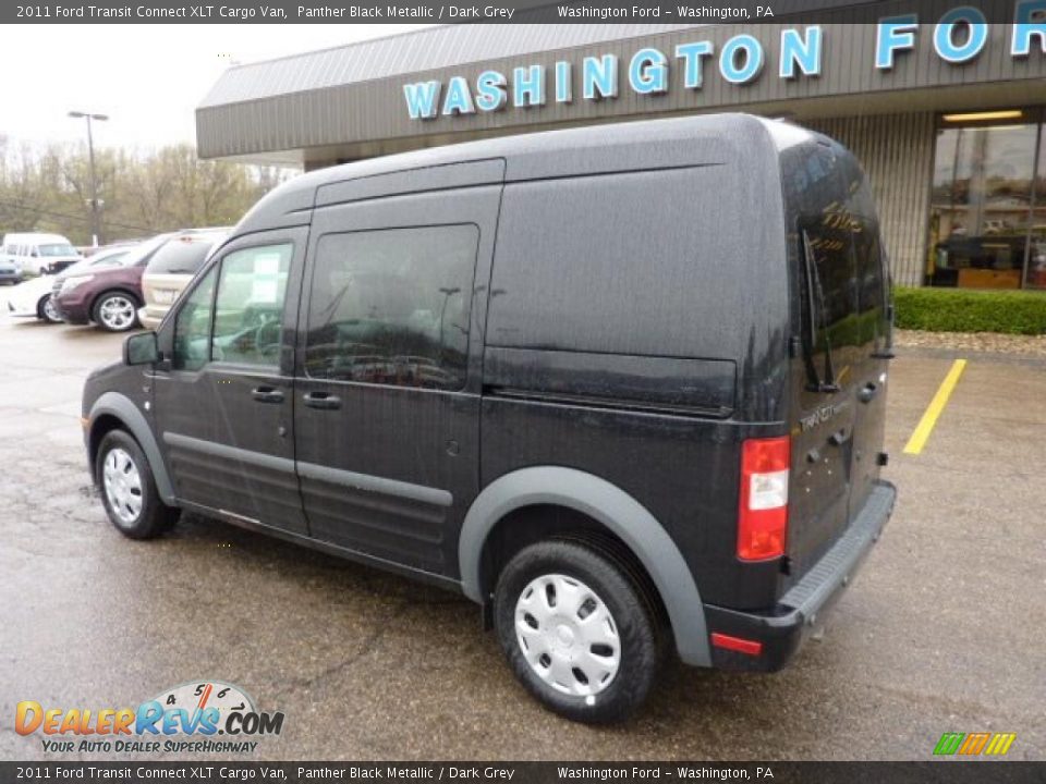 2011 Ford Transit Connect XLT Cargo Van Panther Black Metallic / Dark Grey Photo #2