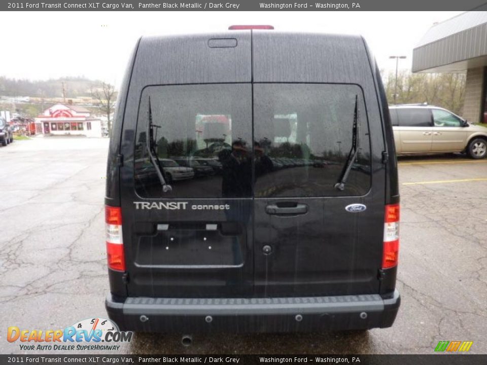 2011 Ford Transit Connect XLT Cargo Van Panther Black Metallic / Dark Grey Photo #3