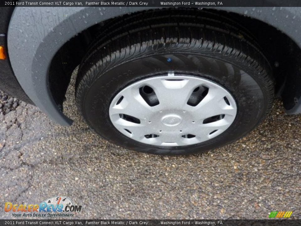 2011 Ford Transit Connect XLT Cargo Van Panther Black Metallic / Dark Grey Photo #9