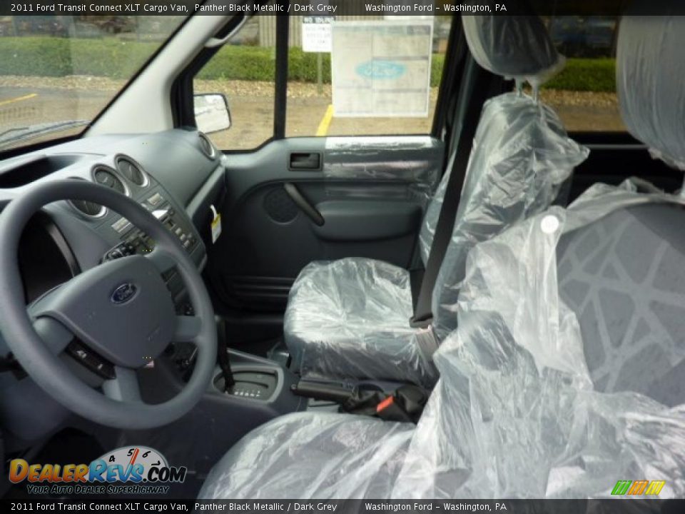 2011 Ford Transit Connect XLT Cargo Van Panther Black Metallic / Dark Grey Photo #10