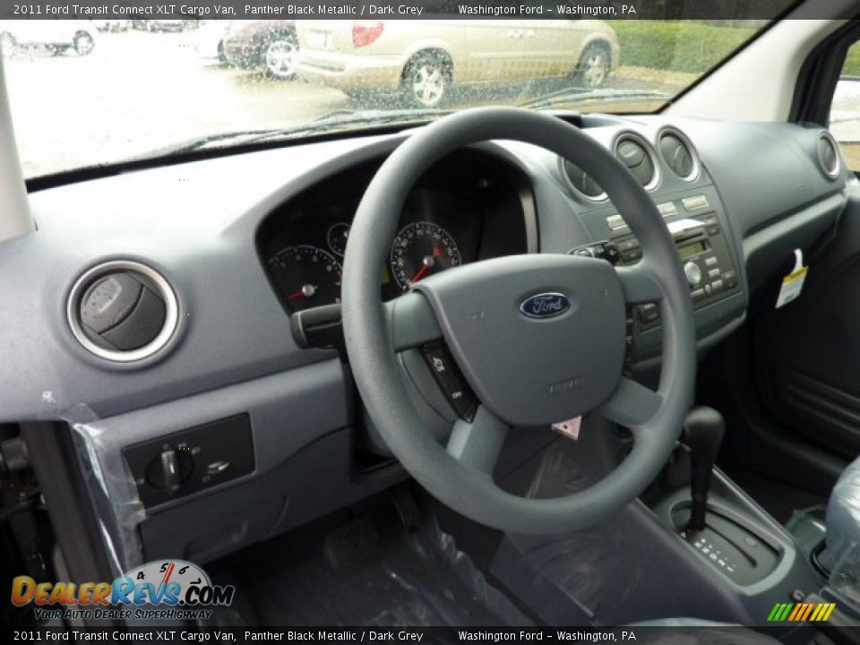 2011 Ford Transit Connect XLT Cargo Van Panther Black Metallic / Dark Grey Photo #11