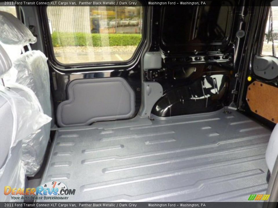 2011 Ford Transit Connect XLT Cargo Van Panther Black Metallic / Dark Grey Photo #13