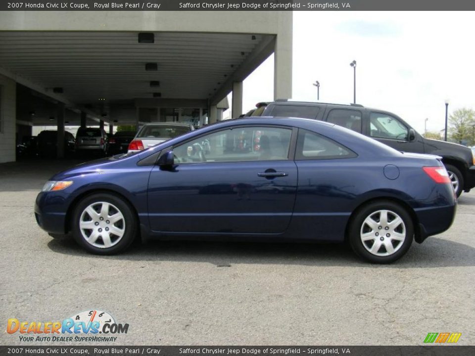 Royal Blue Pearl 2007 Honda Civic LX Coupe Photo #8