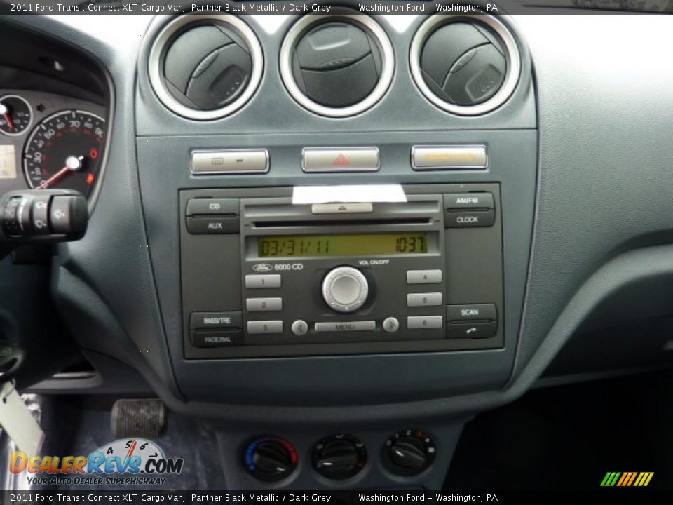 2011 Ford Transit Connect XLT Cargo Van Panther Black Metallic / Dark Grey Photo #18
