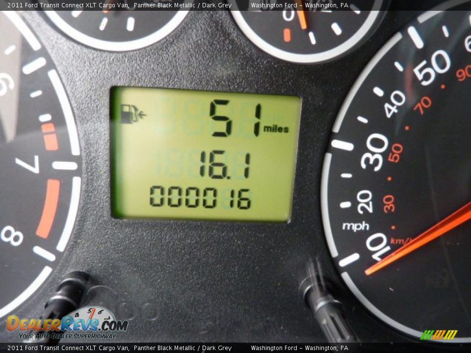 2011 Ford Transit Connect XLT Cargo Van Panther Black Metallic / Dark Grey Photo #20
