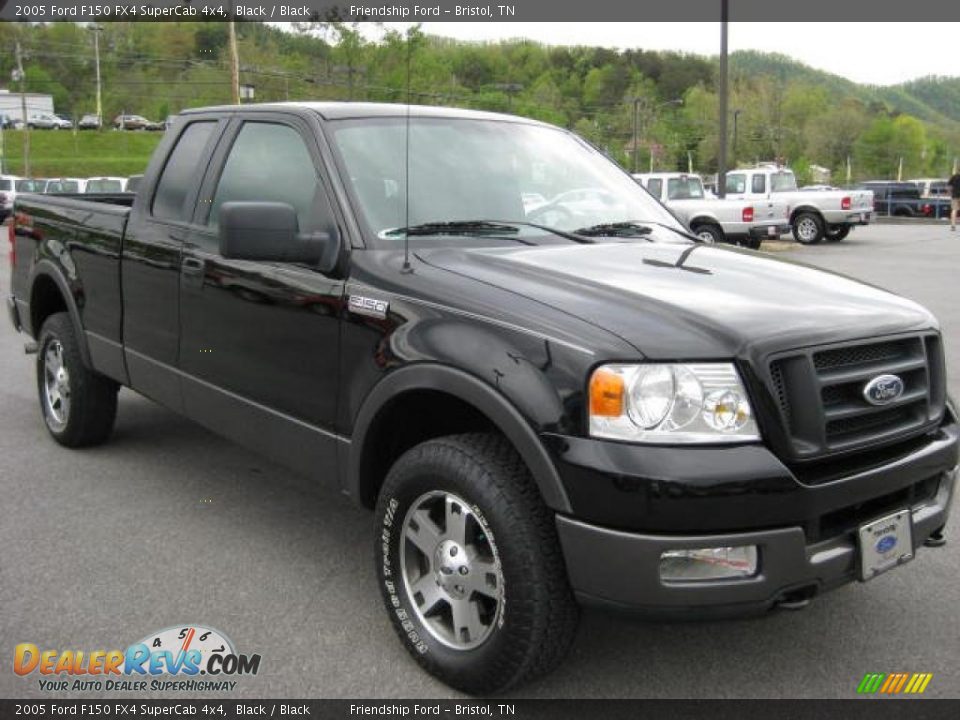 2005 Ford F150 FX4 SuperCab 4x4 Black / Black Photo #4
