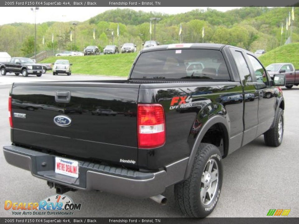 2005 Ford F150 FX4 SuperCab 4x4 Black / Black Photo #6