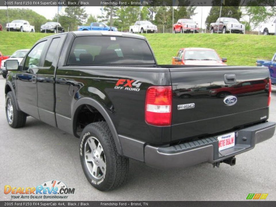 2005 Ford F150 FX4 SuperCab 4x4 Black / Black Photo #8