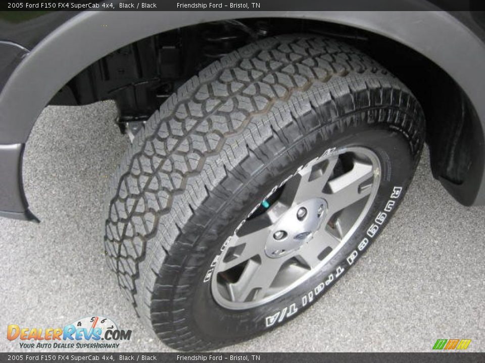 2005 Ford F150 FX4 SuperCab 4x4 Black / Black Photo #9