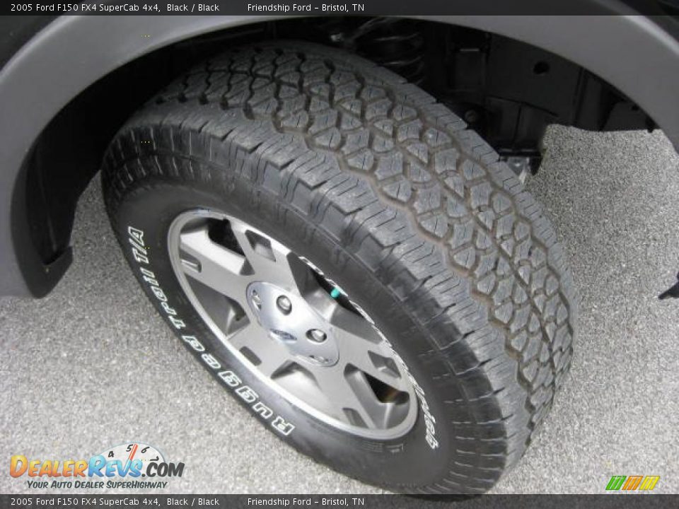 2005 Ford F150 FX4 SuperCab 4x4 Black / Black Photo #10