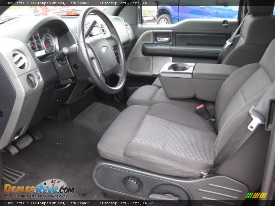 2005 Ford F150 FX4 SuperCab 4x4 Black / Black Photo #13