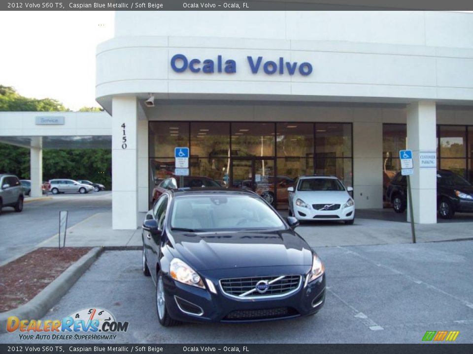 2012 Volvo S60 T5 Caspian Blue Metallic / Soft Beige Photo #1