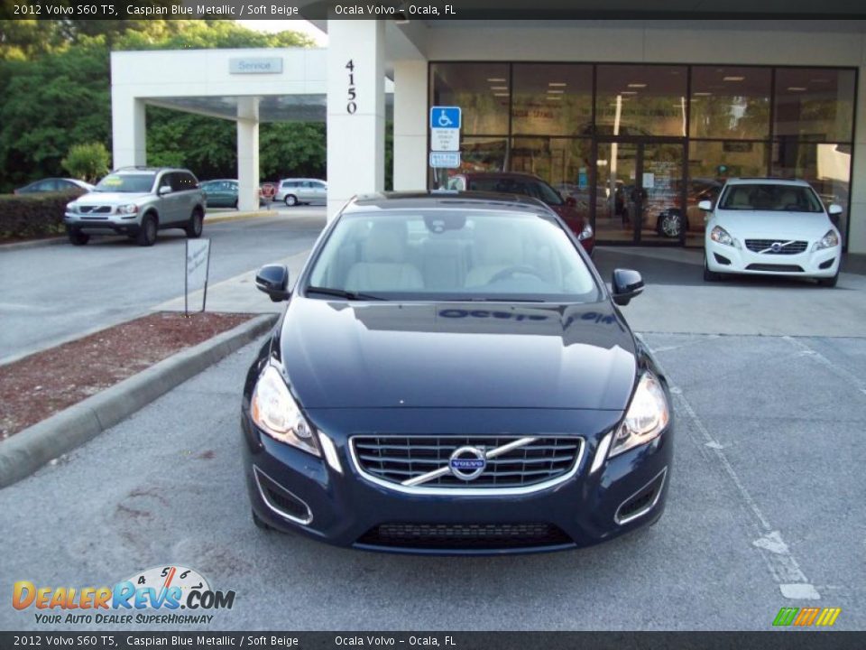 2012 Volvo S60 T5 Caspian Blue Metallic / Soft Beige Photo #2