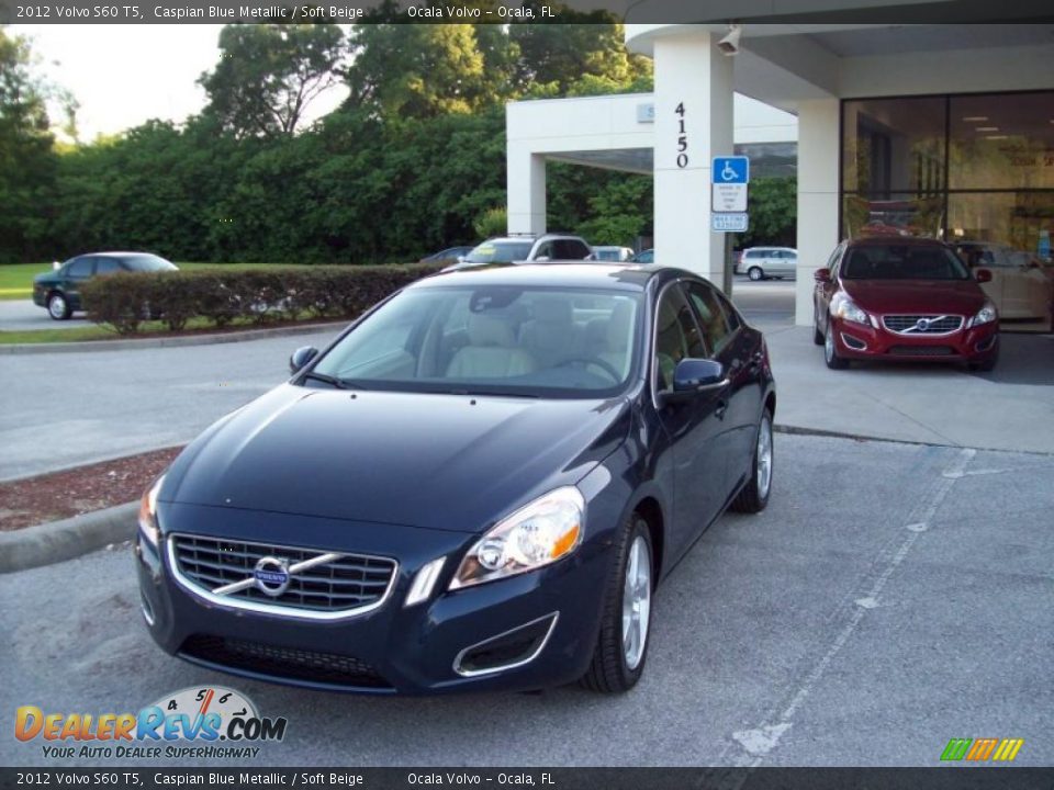 2012 Volvo S60 T5 Caspian Blue Metallic / Soft Beige Photo #3