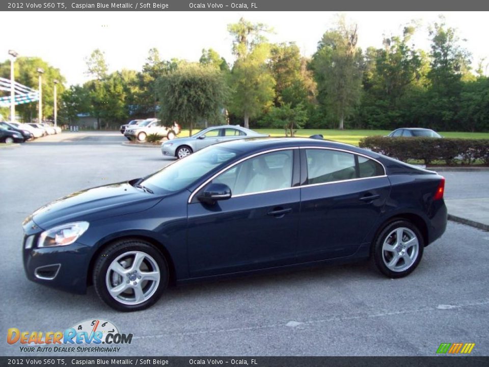 2012 Volvo S60 T5 Caspian Blue Metallic / Soft Beige Photo #4